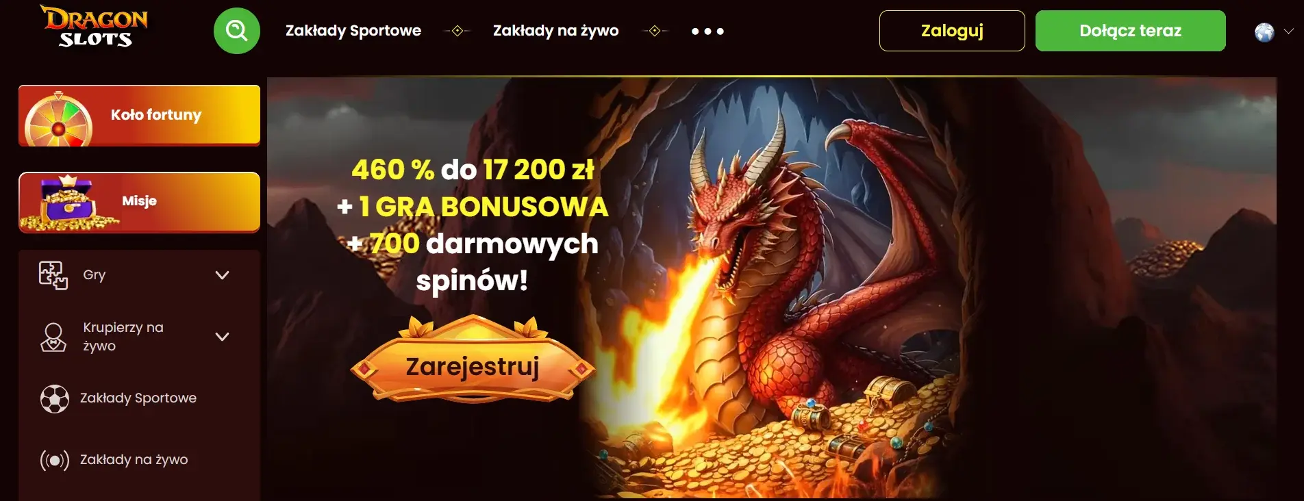 Dragon Slots Casino strona główna